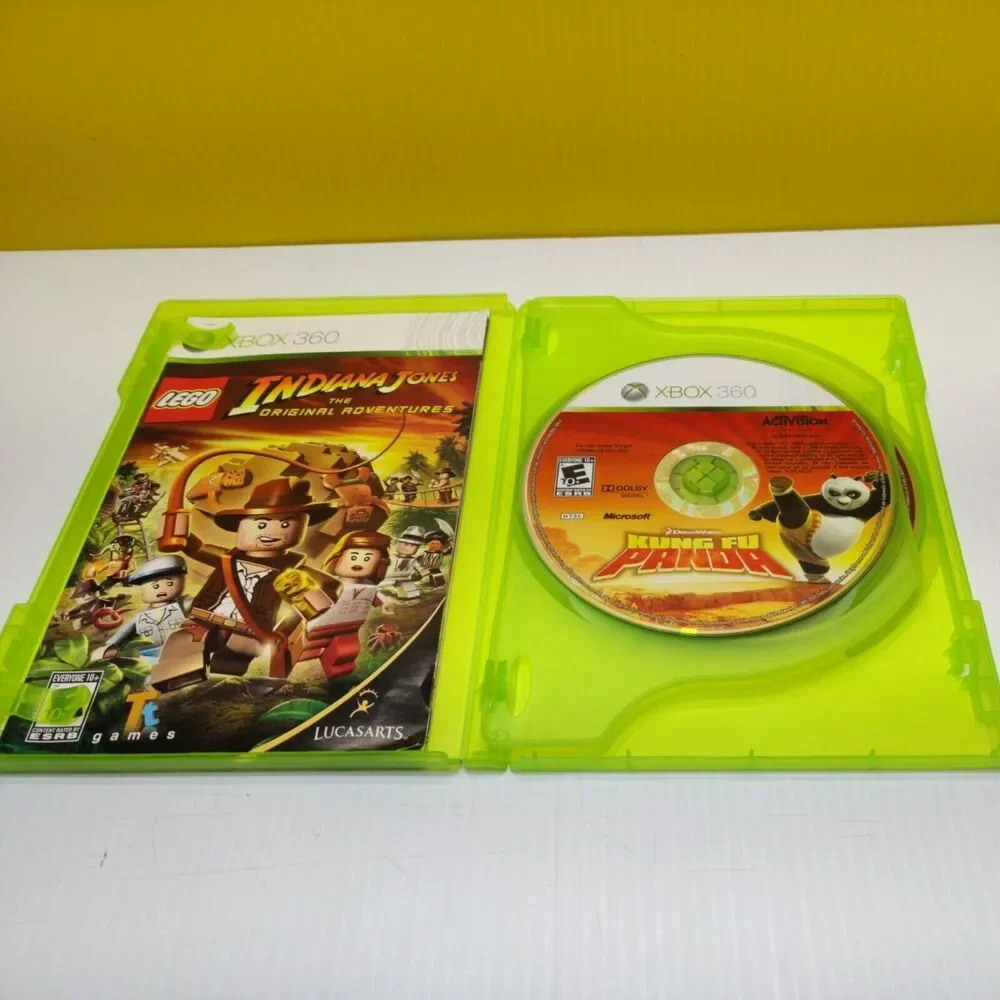 LEGO Indiana Jones & Kung Fu Panda Dual Pack (Microsoft Xbox 360, 2008) 2 Disk